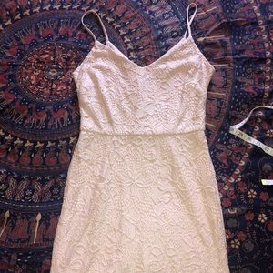 Blush Lace Mini Dress